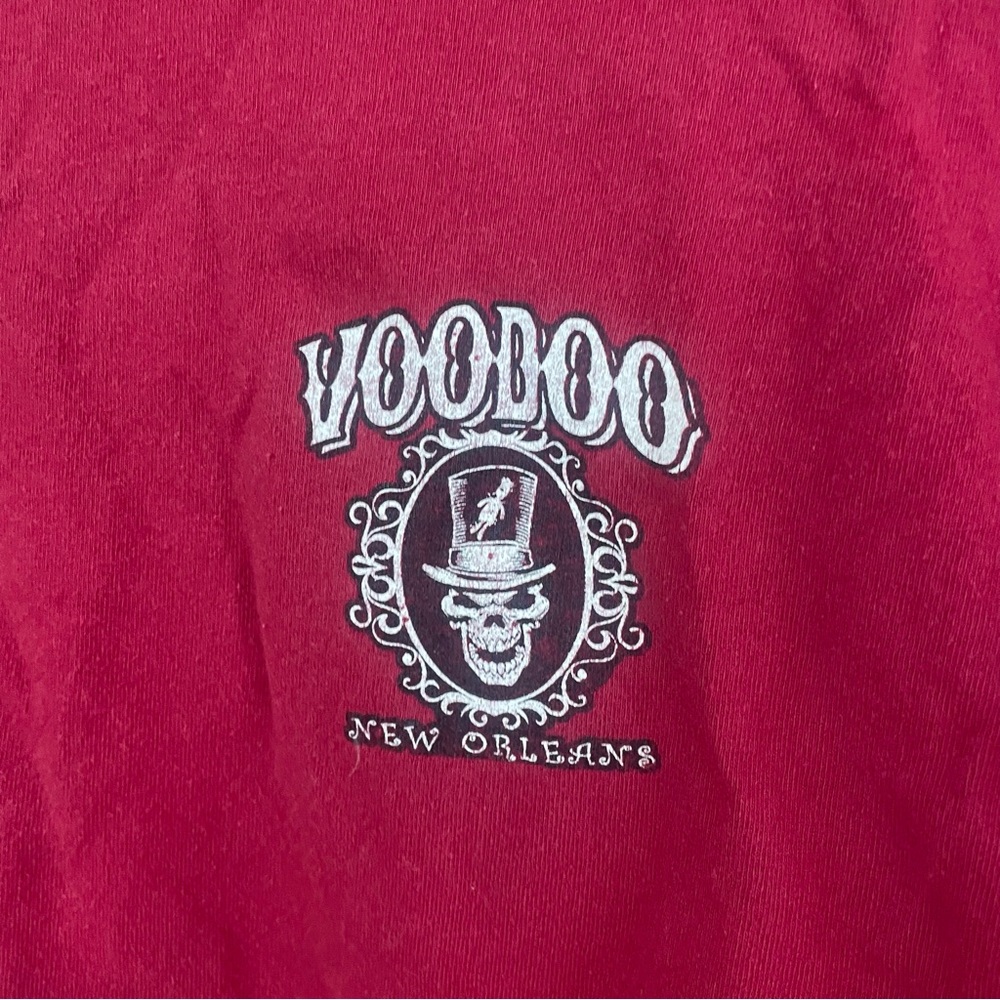 Voodoo New Orleans Red Long Sleeve Graphic Tee - Picture 3 of 5